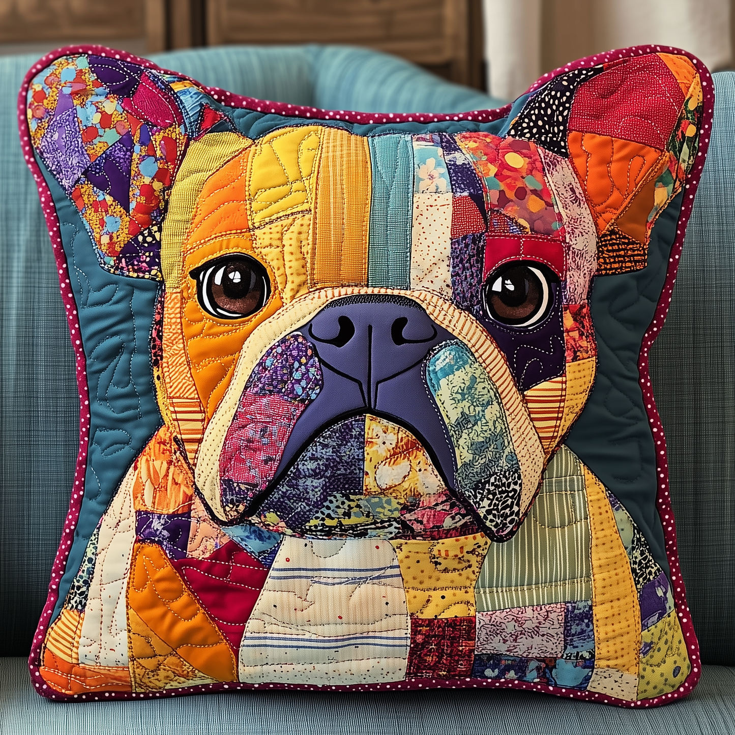 French Bulldog Quilted Pillow Case GFTONL535