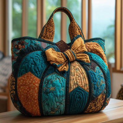 Pumpkin Bow Quilted Tote Bag GFTONL5413