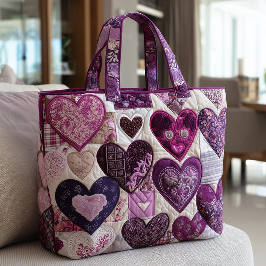 Purple Heart Quilted Tote Bag GFTONL5466
