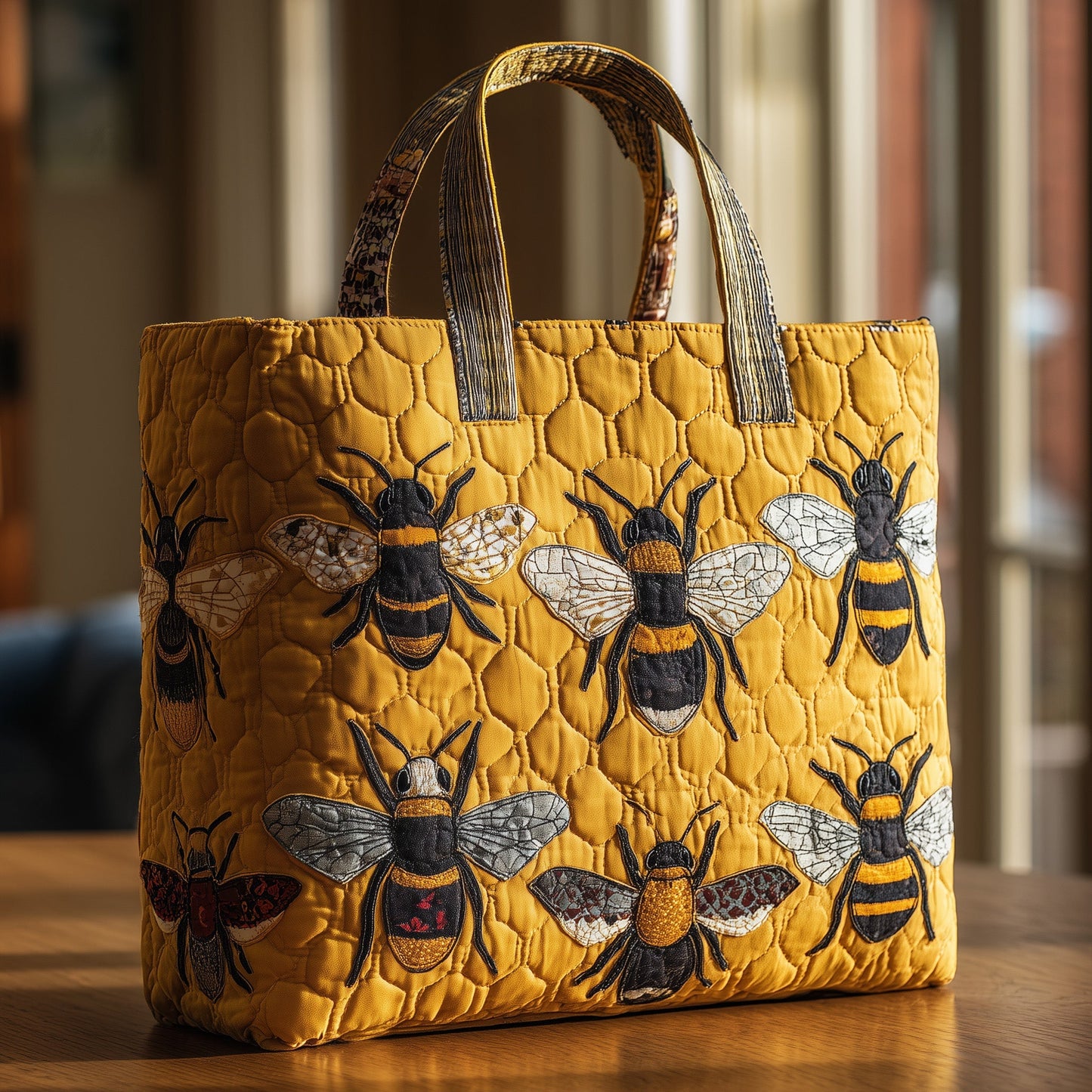 Honey Bee Quilted Tote Bag GFTONL5554