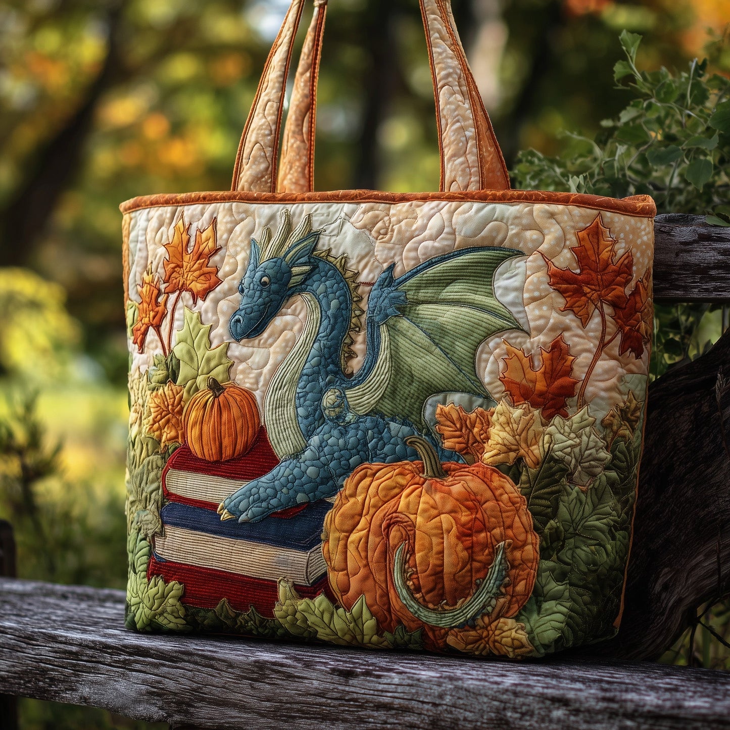 Autumn Dragon Quilted Tote Bag GFTONL5743