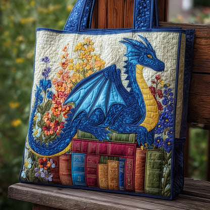 Bookworm Dragon Quilted Tote Bag GFTONL5767