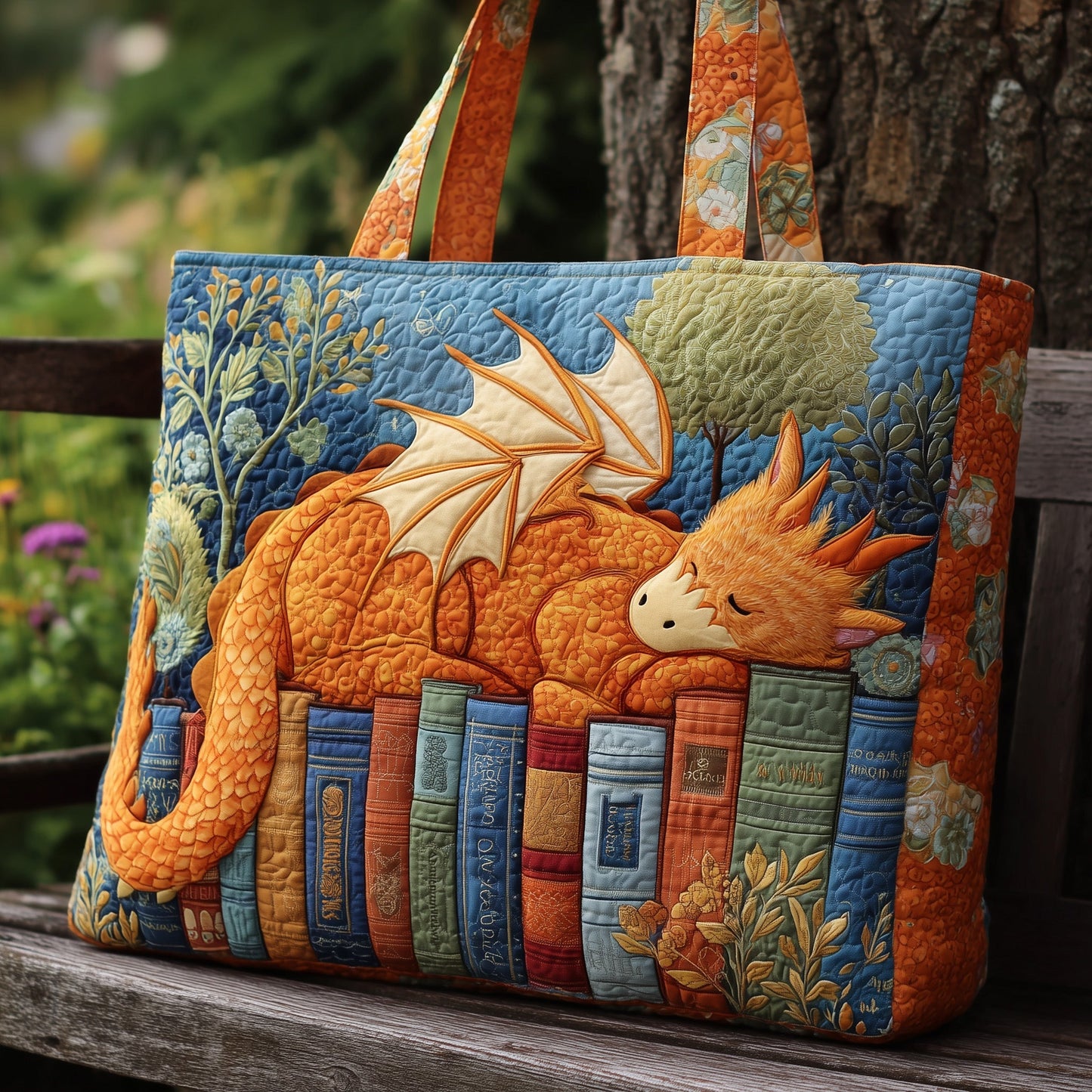 Sleeping Dragon Quilted Tote Bag GFTONL5776