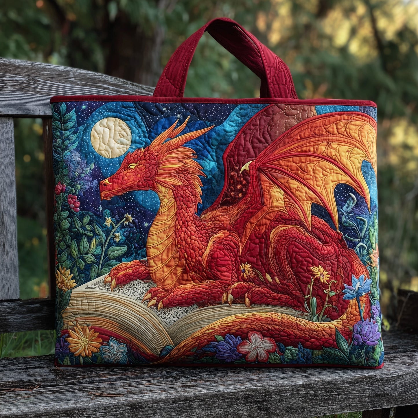 Wisdom Dragon Quilted Tote Bag GFTONL5778