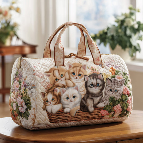 Purrfect Basket Quilted Duffle Bag GFTONL5834