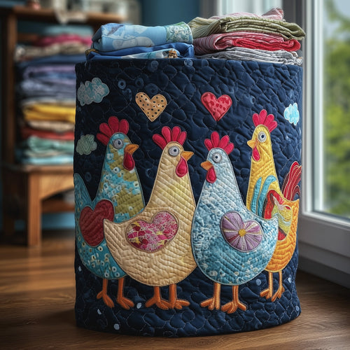 Chicken Dream Quilted Laundry Basket GFTONL5904