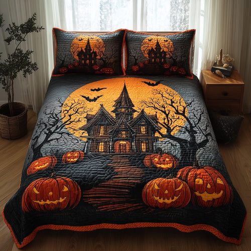 Haunted House 3-Piece Quilted Bedding Set GFTONL5956