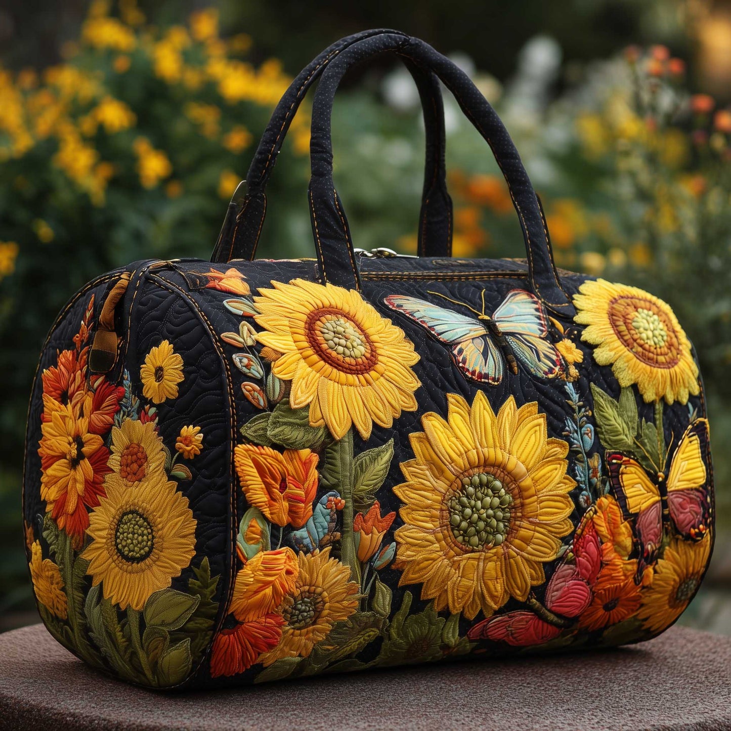 Sunflower Garden Quilted Duffle Bag GFTONL5979