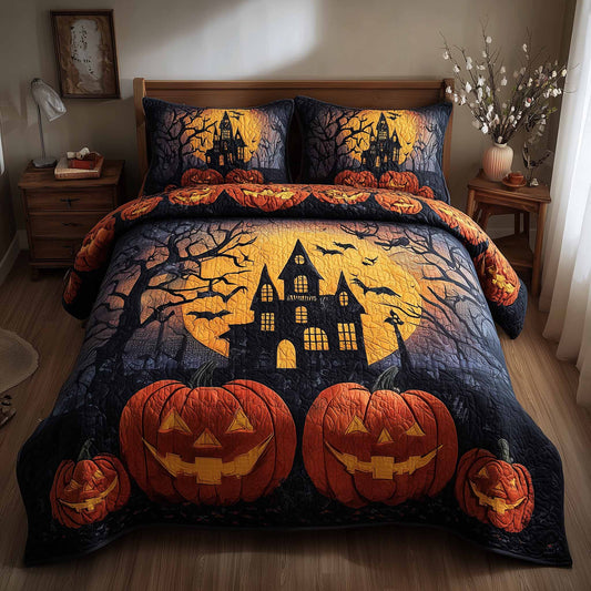 Spooky House 3-Piece Quilted Bedding Set GFTONL6042