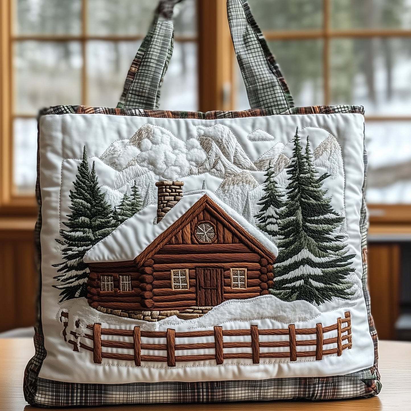 Rustic Cabin Quilted Tote Bag GFTONL6333