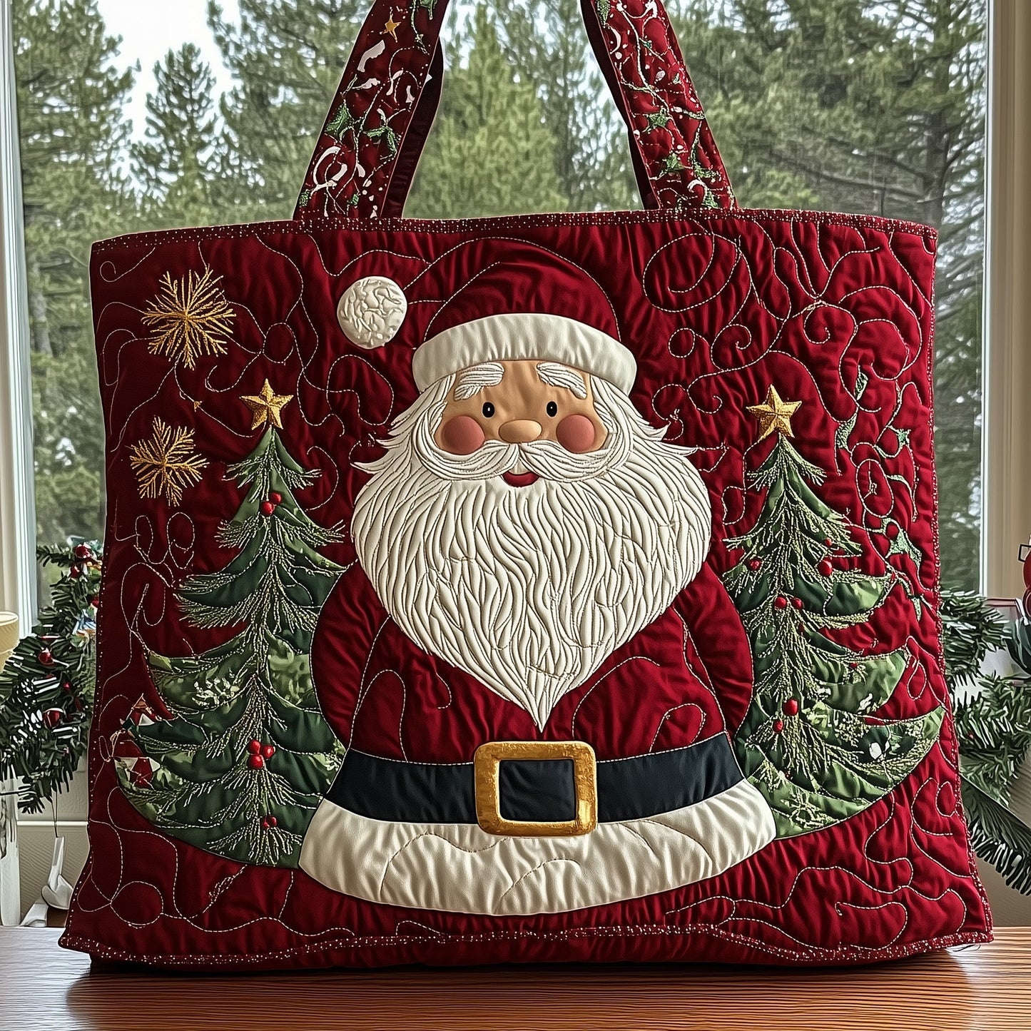 Adorable Santa Quilted Tote Bag GFTONL6420