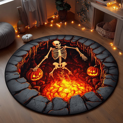 Skull Lava Quilted Round Mat GFTONL6681