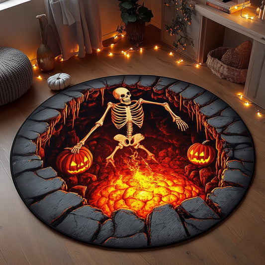 Skull Lava Quilted Round Mat GFTONL6681