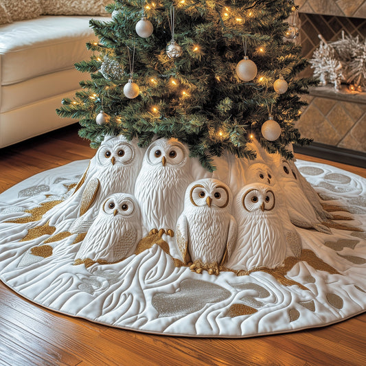 Winter Owl Quilted Tree Skirt GFTONL6828
