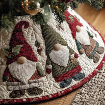 Holiday Gnome Quilted Tree Skirt GFTONL7070