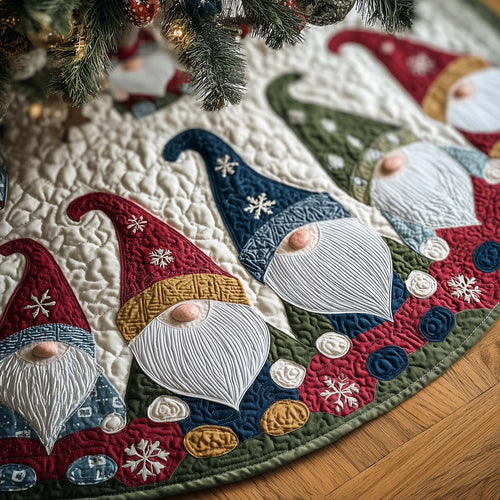 Joyful Gnome Quilted Tree Skirt GFTONL7077