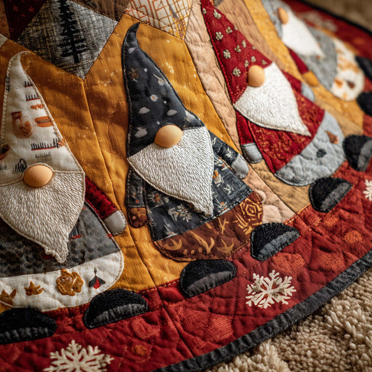 Joyful Gnome Quilted Tree Skirt GFTONL7080