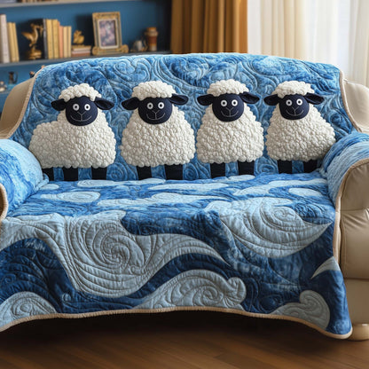 Adorable Sheep Quilted Sofa Cover GFTONL7089