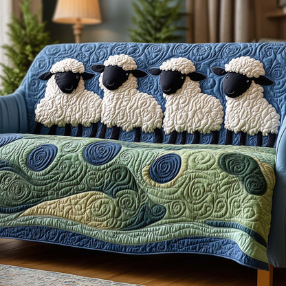 Adorable Sheep Quilted Sofa Cover GFTONL7090