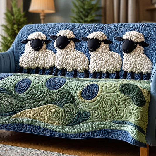 Adorable Sheep Quilted Sofa Cover GFTONL7090