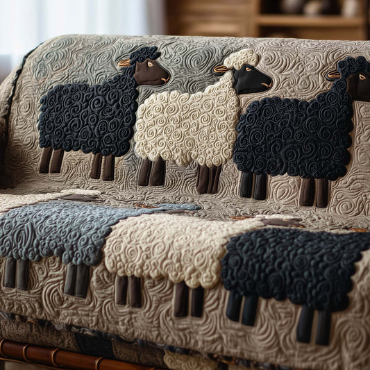 Adorable Sheep Quilted Sofa Cover GFTONL7091