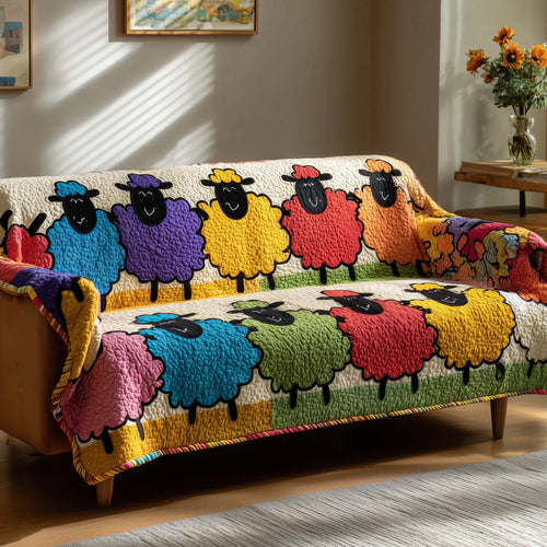 Adorable Sheep Quilted Sofa Cover GFTONL7092