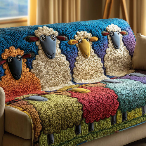 Adorable Sheep Quilted Sofa Cover GFTONL7093