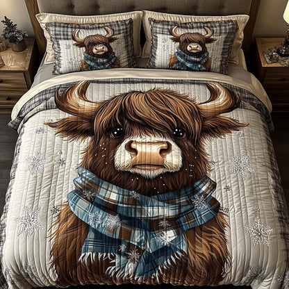 Whimsical Highland Cow Duvet Cover Set GFTONL7126