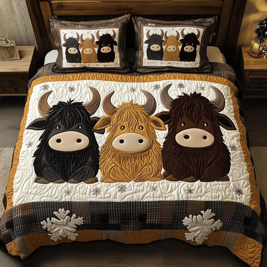 Whimsical Highland Cow Duvet Cover Set GFTONL7128