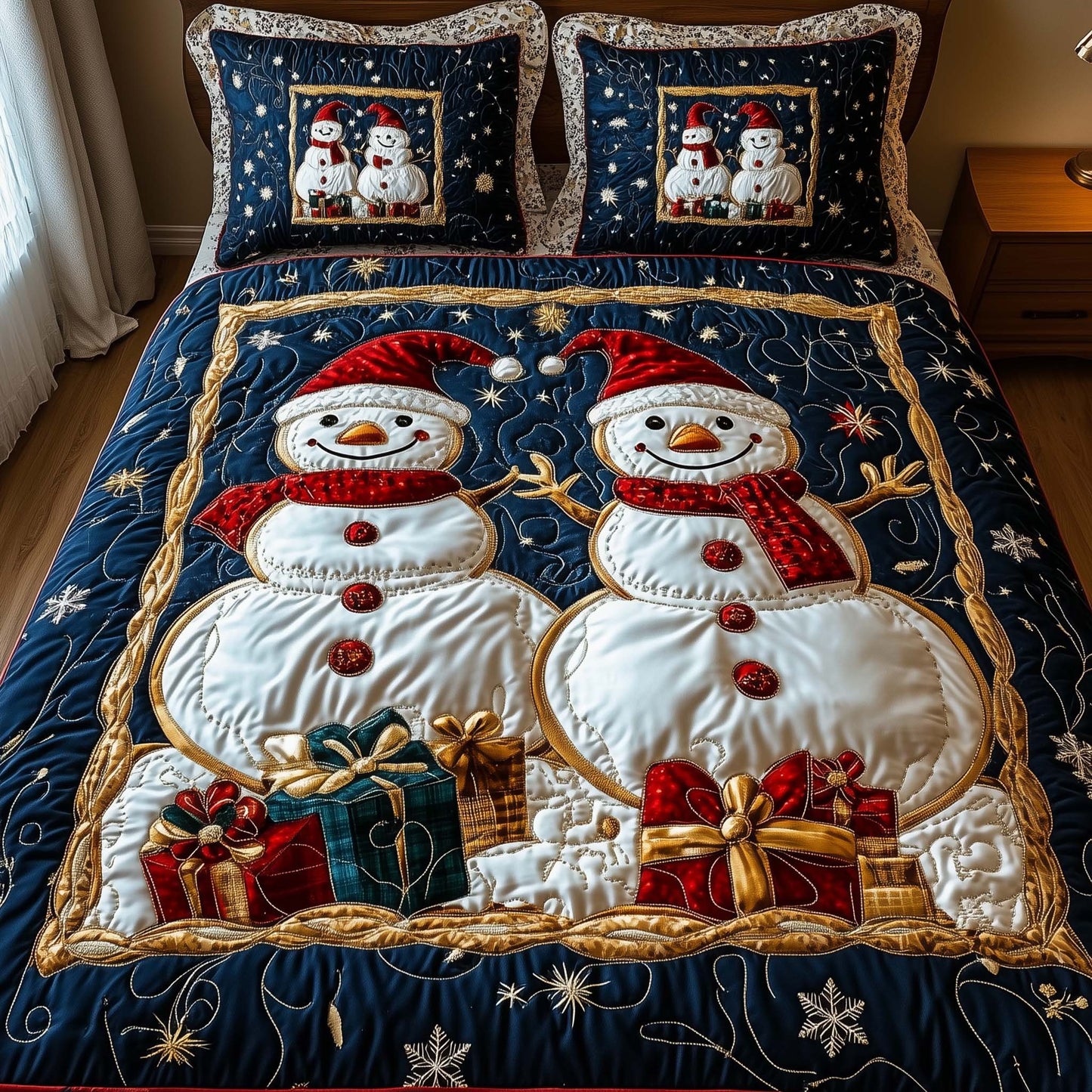 Cheerful Snowman Duvet Cover Set GFTONL7137
