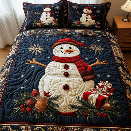 Cheerful Snowman Duvet Cover Set GFTONL7139