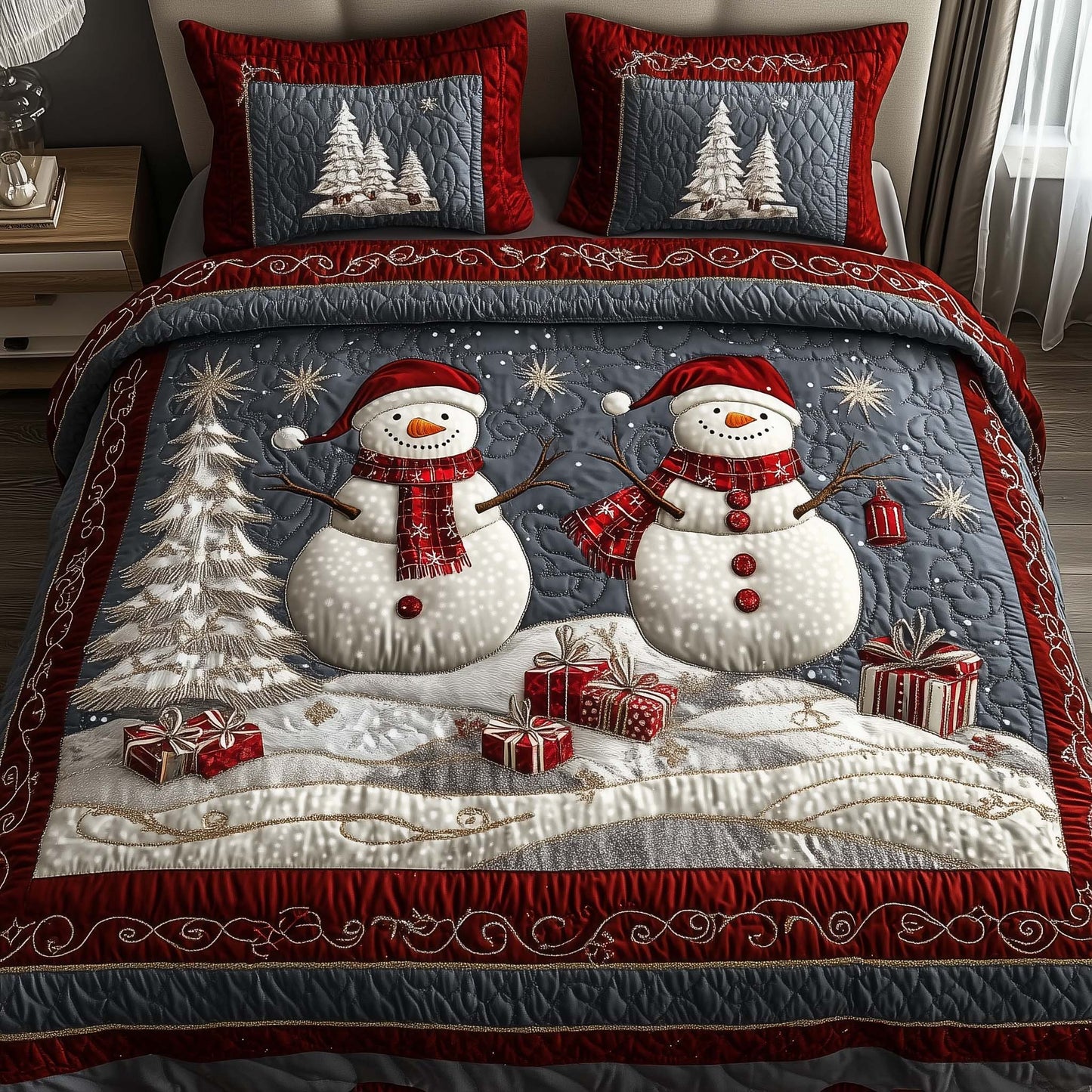 Cheerful Snowman Duvet Cover Set GFTONL7140