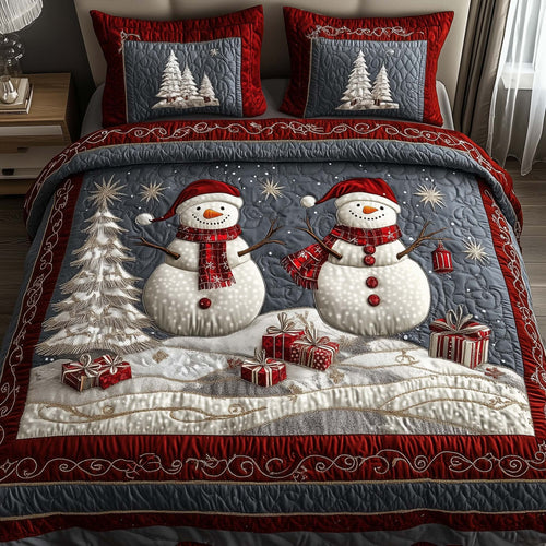 Cheerful Snowman Duvet Cover Set GFTONL7140