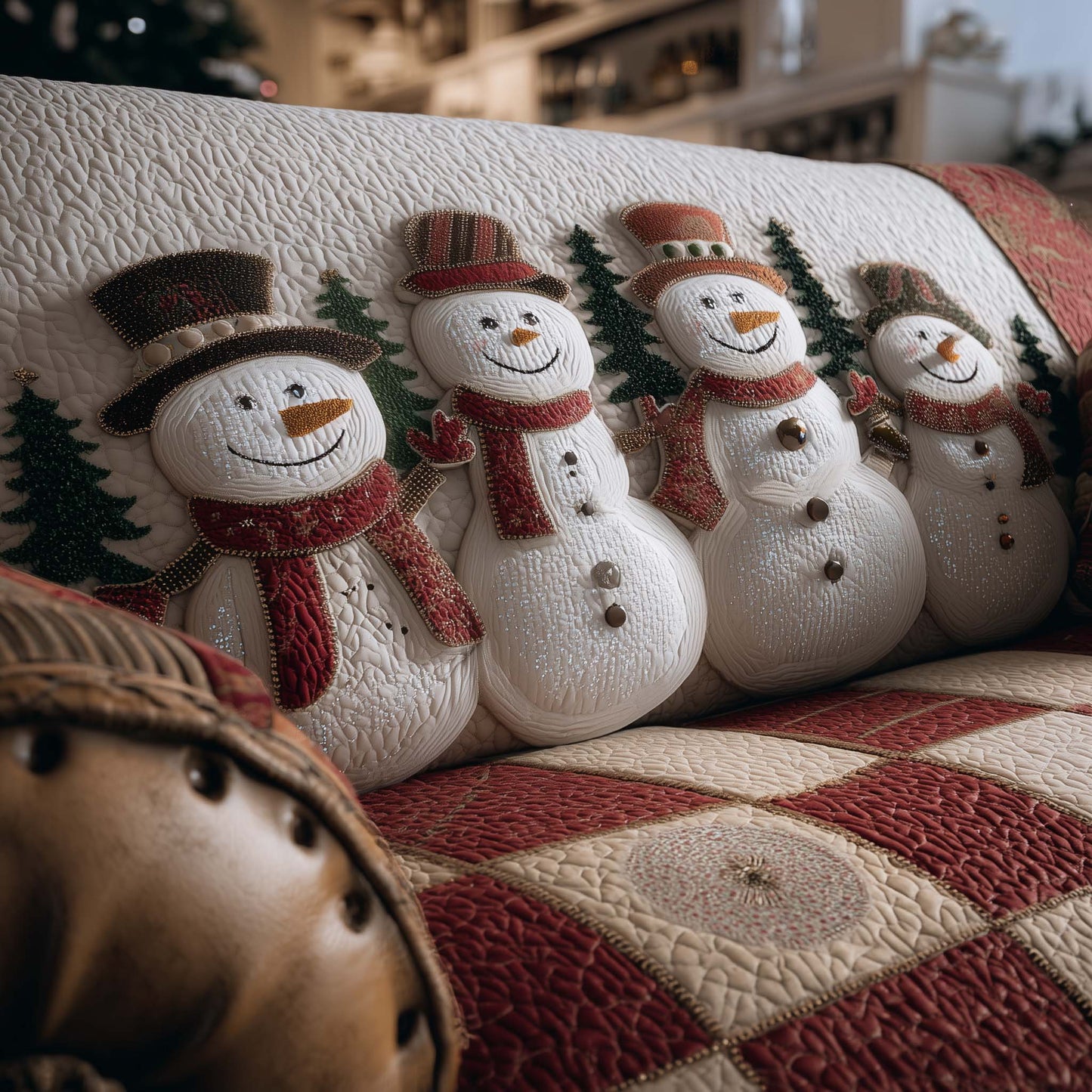 Festive Joy Quilted Sofa Cover GFTONL7236