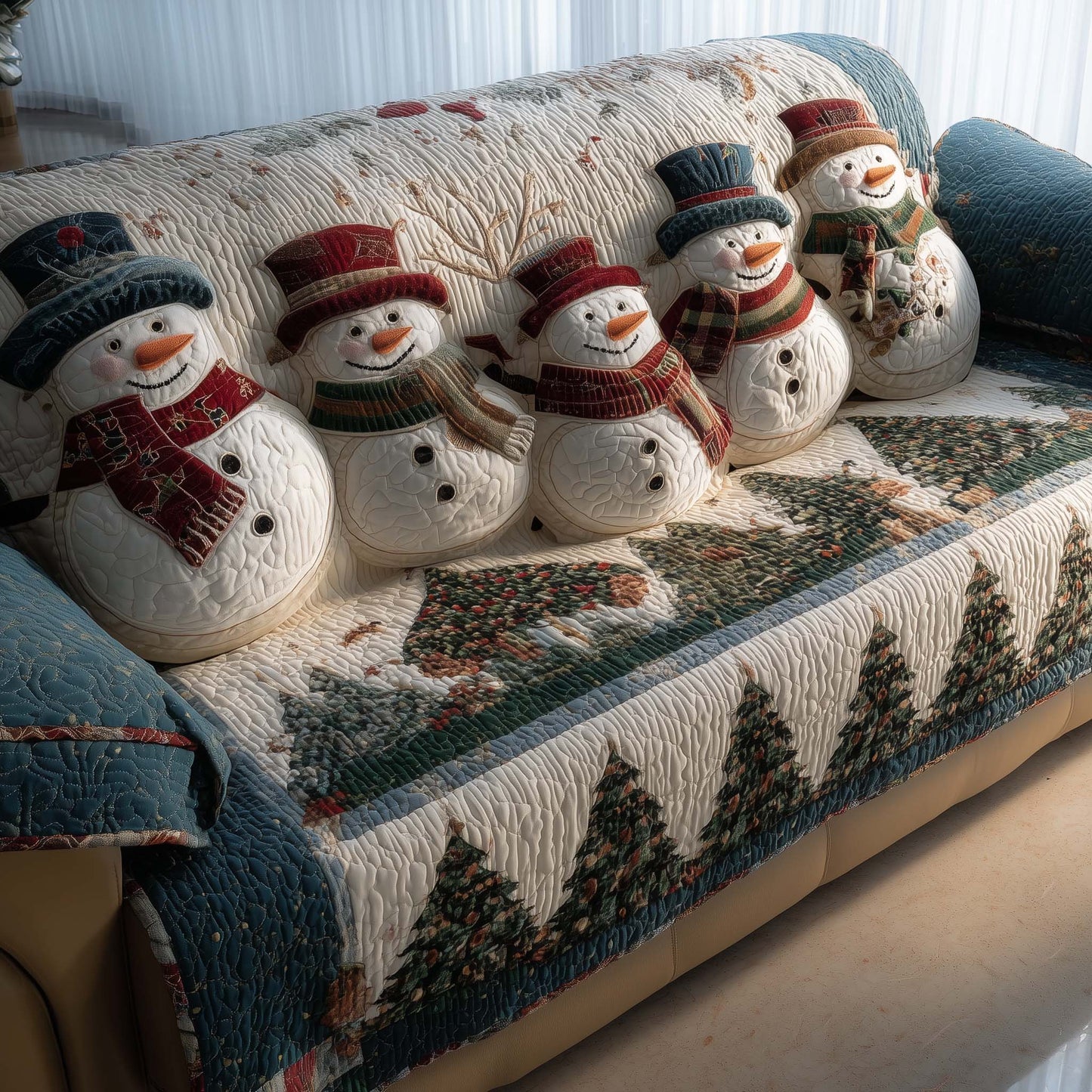 Festive Joy Quilted Sofa Cover GFTONL7237