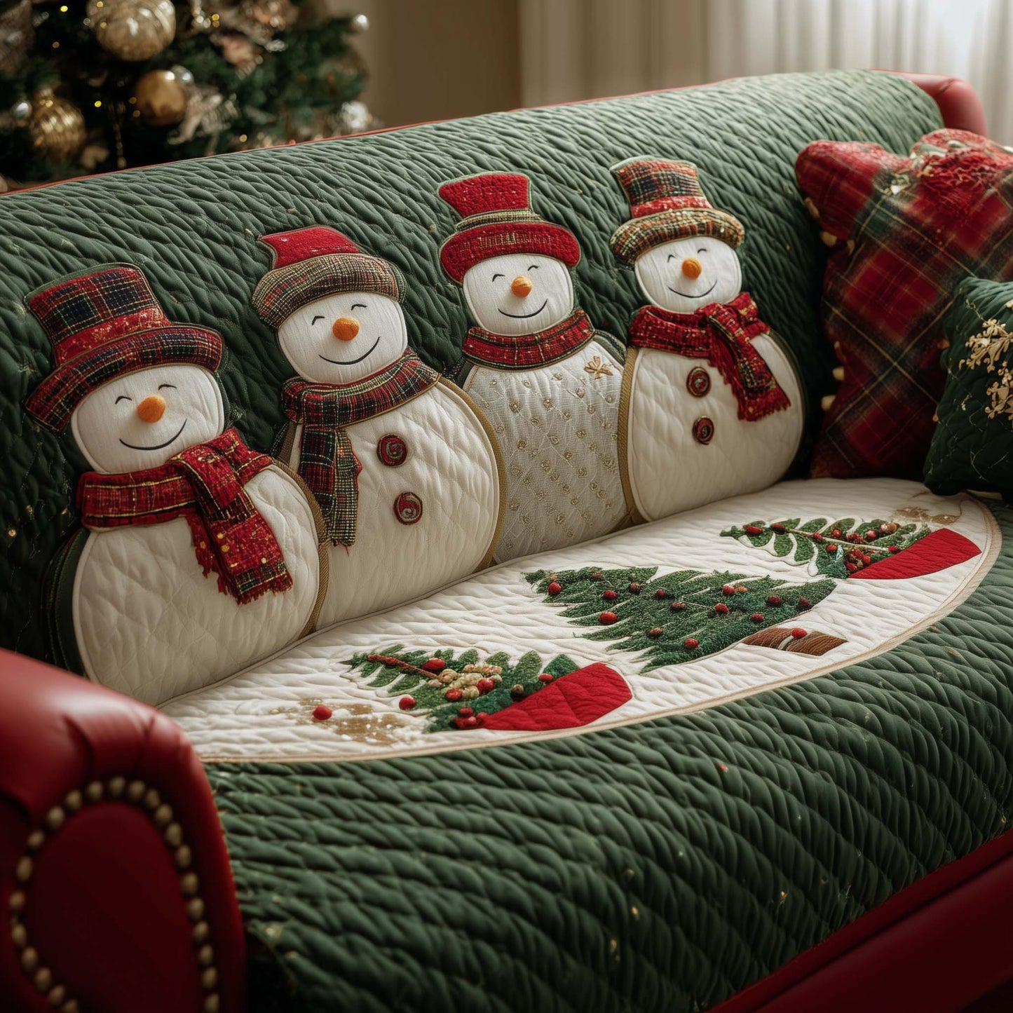 Festive Joy Quilted Sofa Cover GFTONL7239