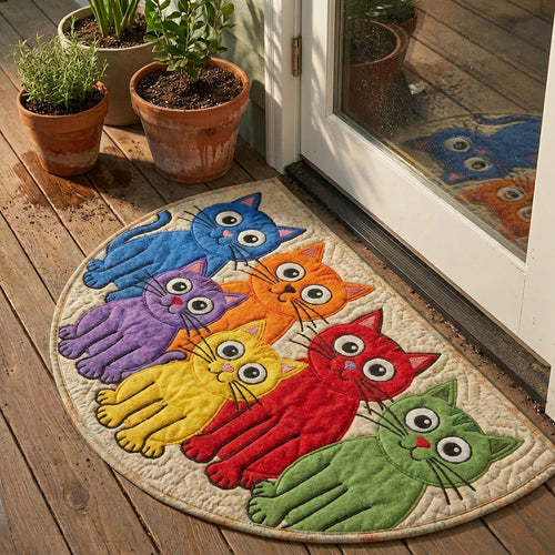 Funky Cat Quilted Welcome Mat GFTONL7300