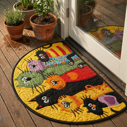 Funky Cat Quilted Welcome Mat GFTONL7301