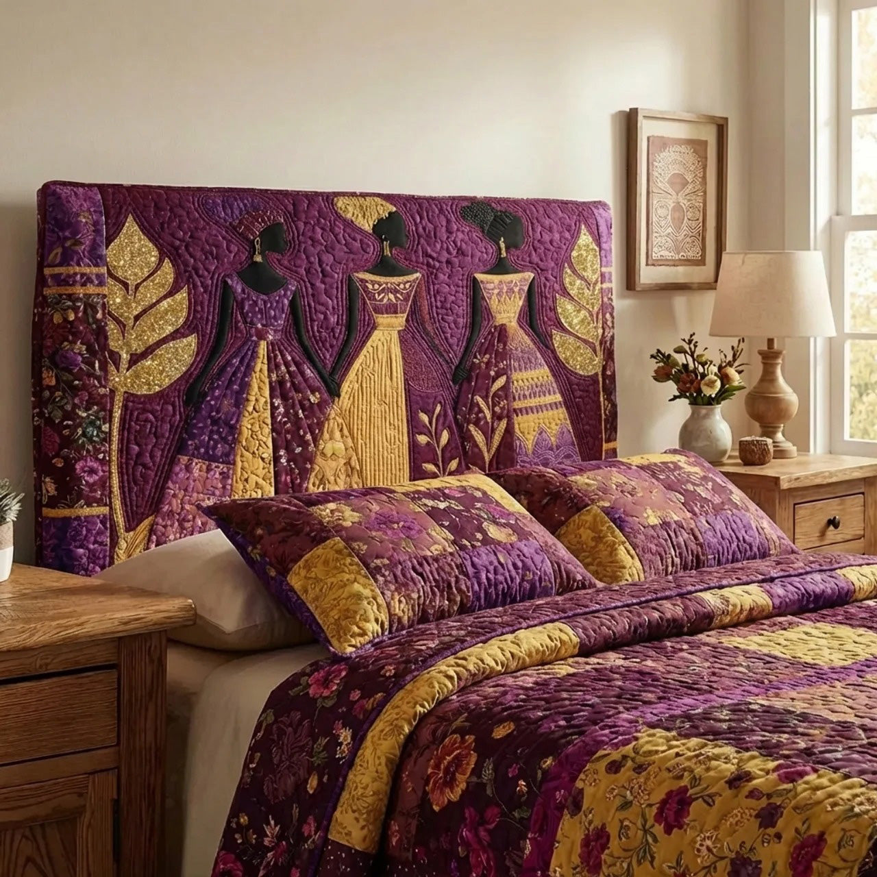Golden Queens Quilted Headboard Slipcover GFTONL7311