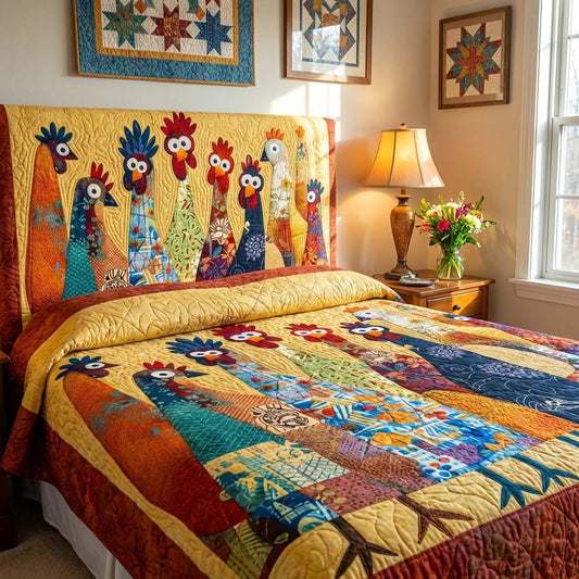 Funky Chicken Quilted Headboard Slipcover GFTONL7314
