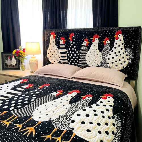Funky Chicken Quilted Headboard Slipcover GFTONL7318