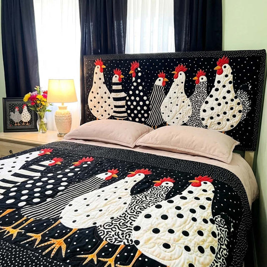 Funky Chicken Quilted Headboard Slipcover GFTONL7318