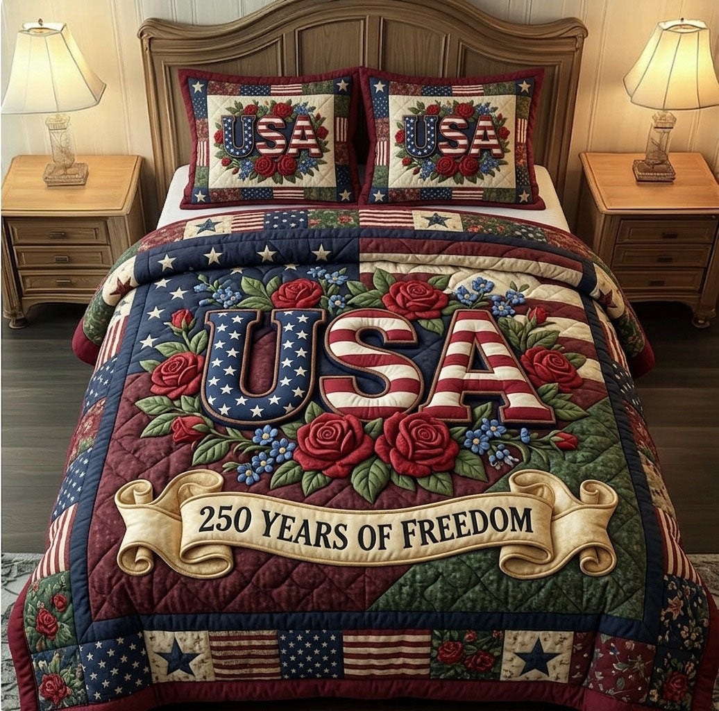 Heritage Patch 3-Piece Quilted Bedding Set GFTONMU03