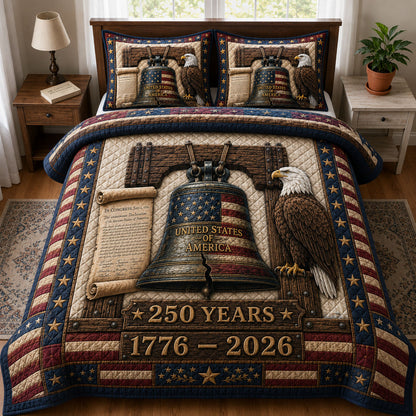 Heritage Patch 3-Piece Quilted Bedding Set GFTONMU07