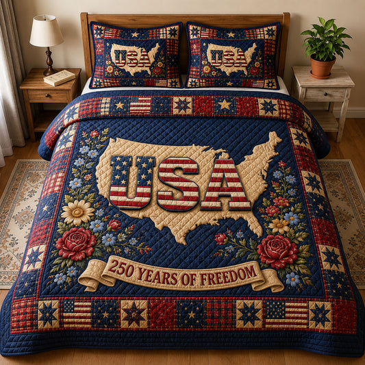 Heritage Patch 3-Piece Quilted Bedding Set GFTONMU10