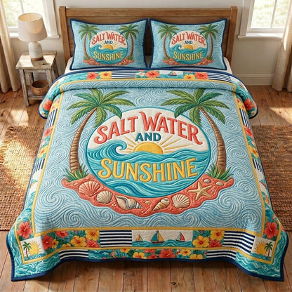 Summer Escape 3-Piece Quilted Bedding Set GFTONMU105