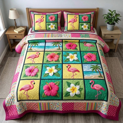 Summer Escape 3-Piece Quilted Bedding Set GFTONMU106
