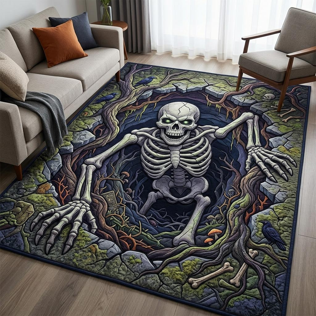 Haunted Skeleton Area Rug GFTONMU1066