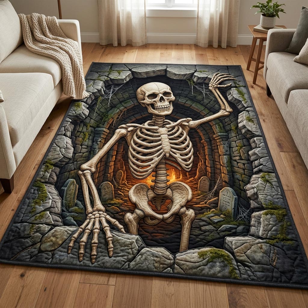 Haunted Skeleton Area Rug GFTONMU1068