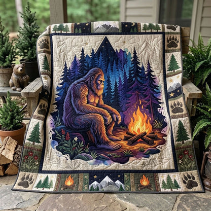 Bigfoot Sasquatch Quilted Blanket GFTONMU1078